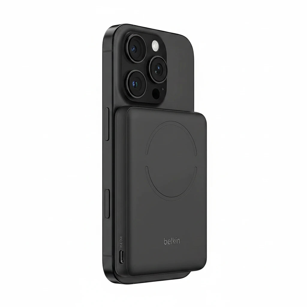 Belkin BoostCharge 5000mAh Magnetic Power Bank with Magnetic Ring - Black
