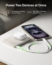Belkin BoostCharge 5000mAh Magnetic Power Bank with Magnetic Ring - Sand