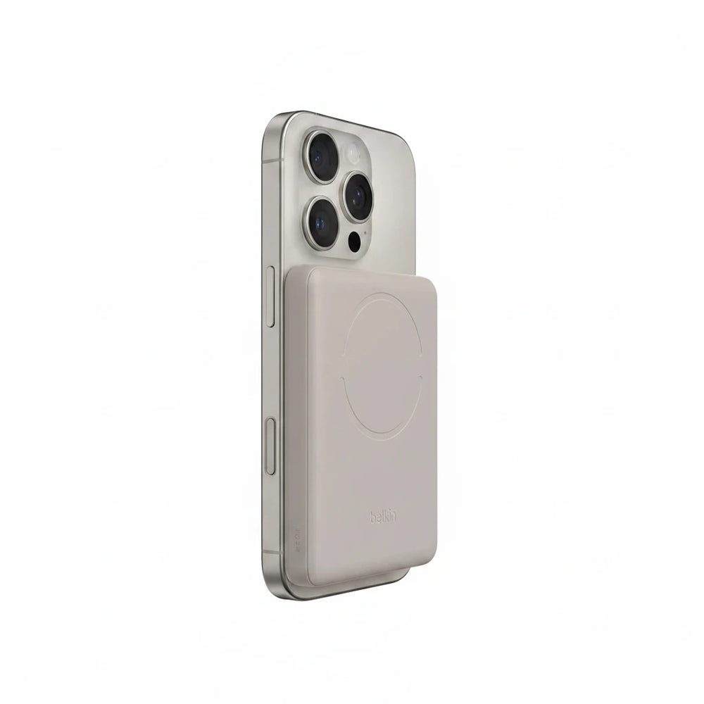 Belkin BoostCharge 5000mAh Magnetic Power Bank with Magnetic Ring - Sand