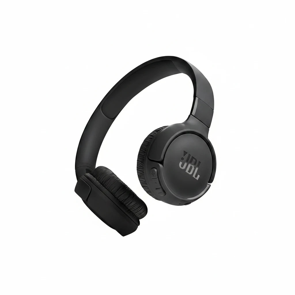 JBL Tune 520BT Wireless On-Ear Headphones, Pure Bass Sound, 57H Battery with Speed Charge, Hands-Free Call + Voice Aware, Multi-Point Connection, Lightweight and Foldable - Black, JBLT520BTBLKEU