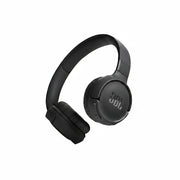 JBL Tune 520BT Wireless On-Ear Headphones, Pure Bass Sound, 57H Battery with Speed Charge, Hands-Free Call + Voice Aware, Multi-Point Connection, Lightweight and Foldable - Black, JBLT520BTBLKEU