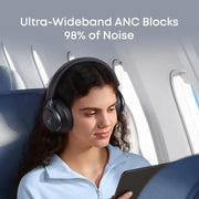 soundcore by Anker, Space One, Adaptive Active Noise Cancelling Headphones, 2X Stronger Human Voice Reduction, 40H ANC Playtime, App Control, LDAC Hi-Res Wireless Audio, Comfortable Fit, Bluetooth 5.3