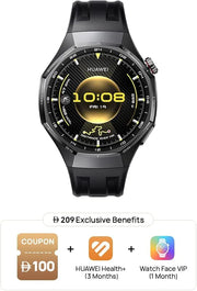 HUAWEI WATCH GT 6 Pro Smart Watch, 46mm, upto 21 days battery life, GPS Smart Watches with 100+ Sports Mode, Cycling, iOS & Android Compatible, ECG Analysis, Health Monitoring, Black