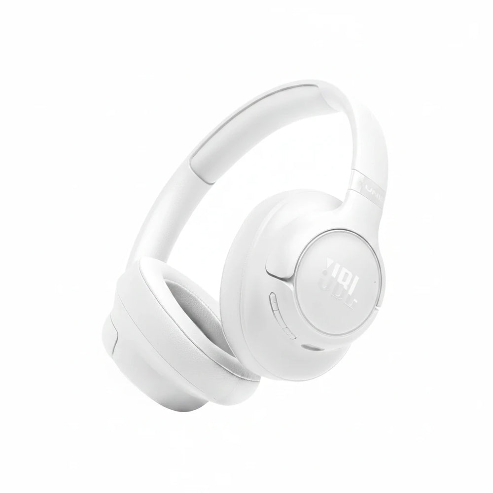JBL Tune 730BT Wireless Over-Ear Bluetooth Headphones with Pure Bass Sound, 76H Battery Life, Dual Beamforming Mics, Multi-Point Bluetooth 6.0, Foldable & Comfortable – White 