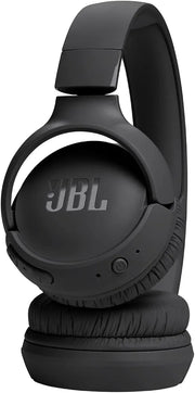 JBL Tune 520BT Wireless On-Ear Headphones, Pure Bass Sound, 57H Battery with Speed Charge, Hands-Free Call + Voice Aware, Multi-Point Connection, Lightweight and Foldable - Black, JBLT520BTBLKEU