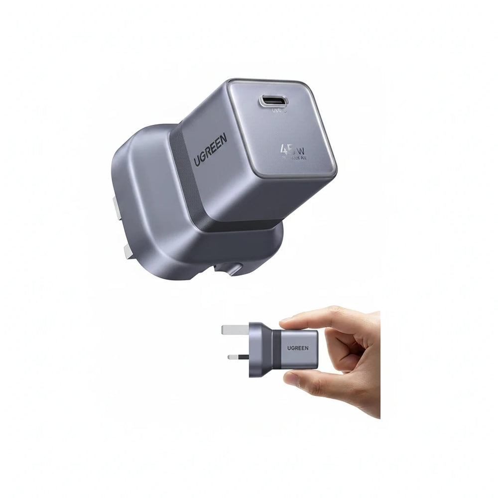 UGREEN Nexode Air 45W Charger, Mini Type C Fast GaN Charging, Space Gray