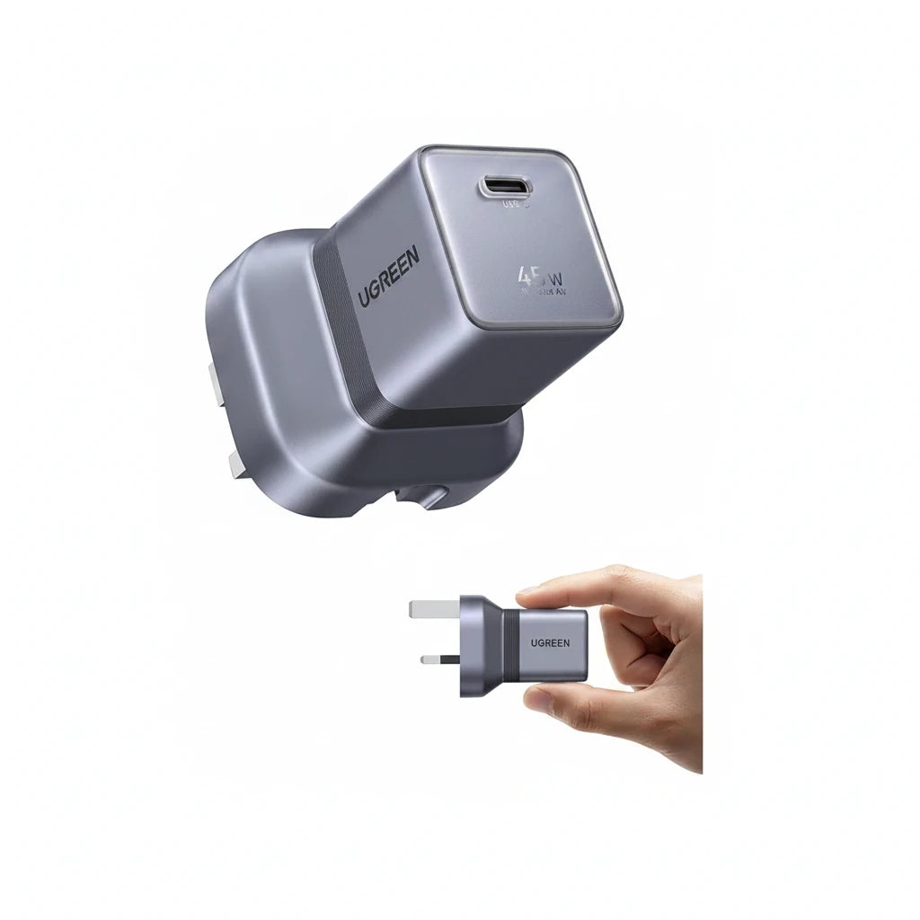 UGREEN Nexode Air 45W Charger, Mini Type C Fast GaN Charging, Space Gray