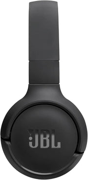 JBL Tune 520BT Wireless On-Ear Headphones, Pure Bass Sound, 57H Battery with Speed Charge, Hands-Free Call + Voice Aware, Multi-Point Connection, Lightweight and Foldable - Black, JBLT520BTBLKEU