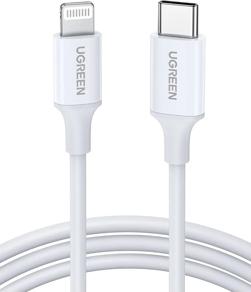 UGREEN Type C to Lightning Cable 1M, for Apple iPhone Charger Cable White