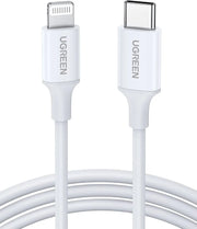 UGREEN Type C to Lightning Cable 1M, for Apple iPhone Charger Cable White