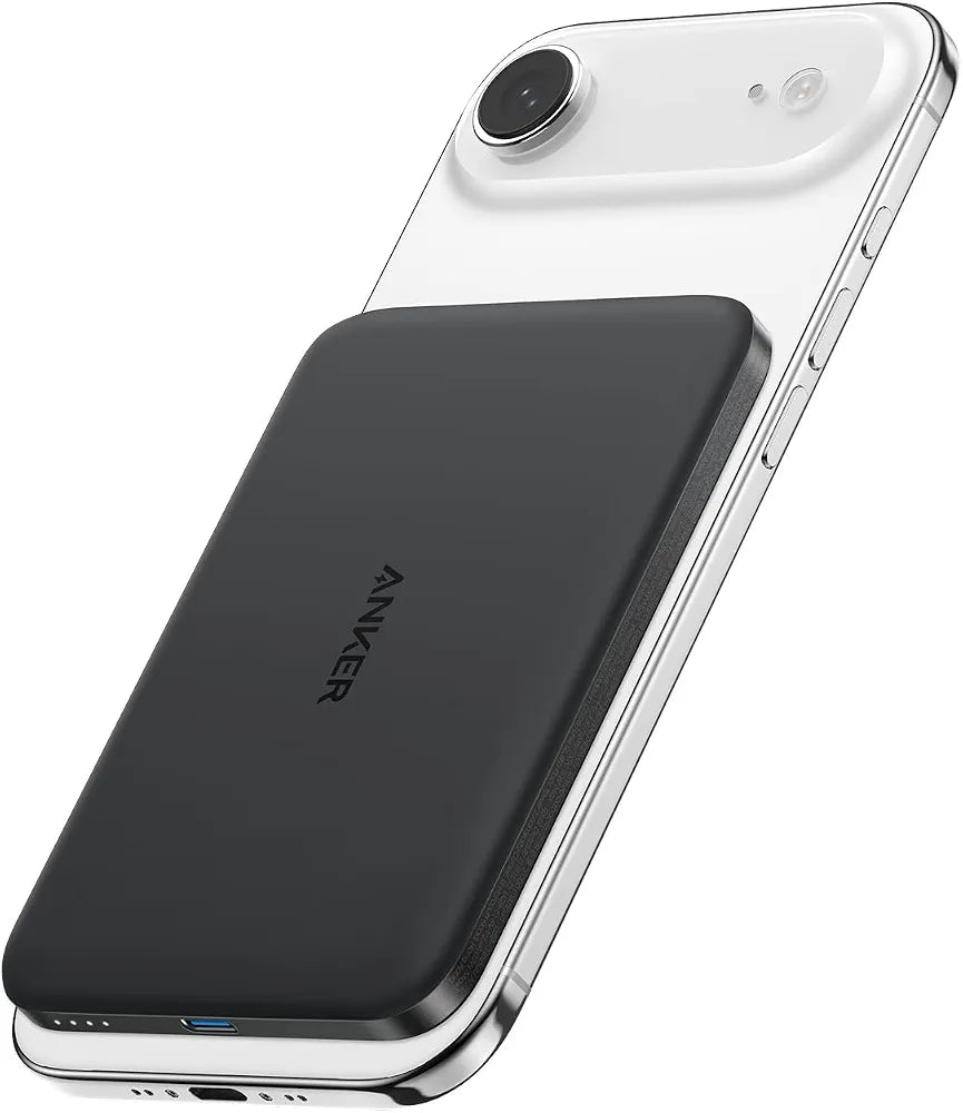Anker Nano Power Bank, Ultra-Slim 5,000mAh Magnetic Battery Pack, Qi2 Certified 15W Max Ultra-Fast MagSafe-Compatible Portable Charger, PD 20W, Ergonomic Design, For iPhone 17/16/15/14/13 Only