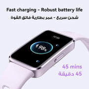 HUAWEI Band 10 Smart Watch, Metallic Design and Comfortable Wearing, Pro-level Sleep Analysis, Emotional Health Aid, 100 Workout Modes, Robust Battery Life, IOS and Android, Black