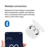 Belkin SoundForm Motion True Wireless Earbuds, Noise Cancelling Ear Buds with Wireless Charging Case & Dual Microphone - IPX5 Water Resistant Bluetooth Headphones for iPhone & Samsung - White