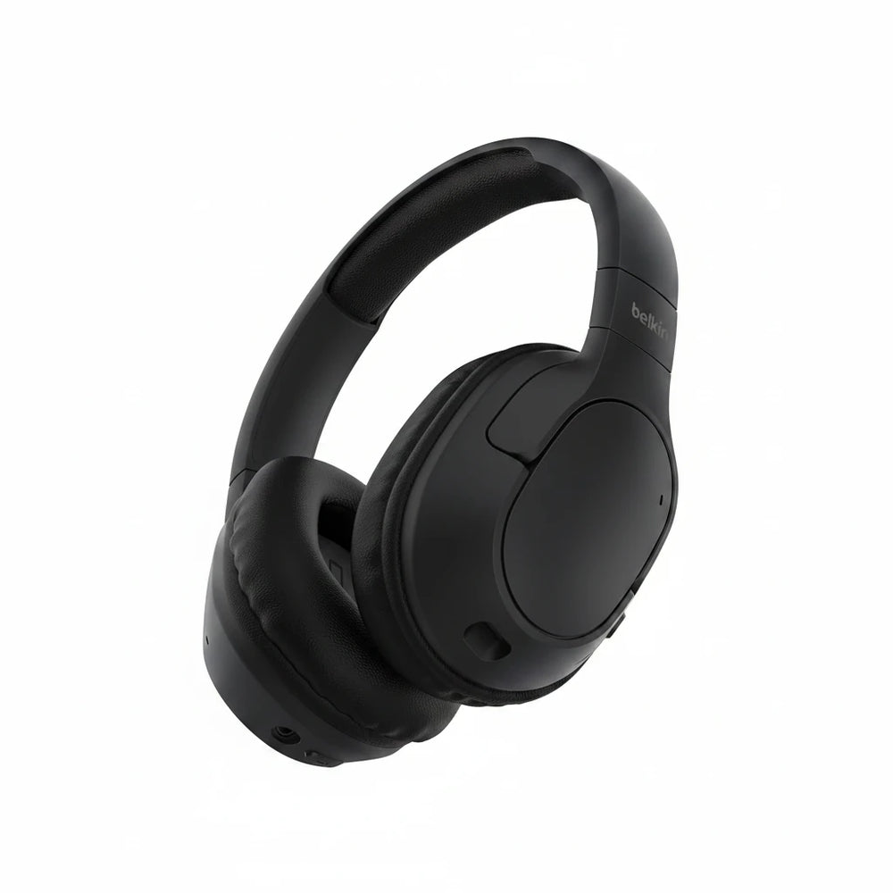 Belkin SoundForm Surround Bluetooth Over-Ear Headphones, Environmental Noise Cancelling Headphones, Wireless with 60H Playtime & Soft Ear Cups for iPhone, Galaxy, iPad, Travel, Home, or Office - Black