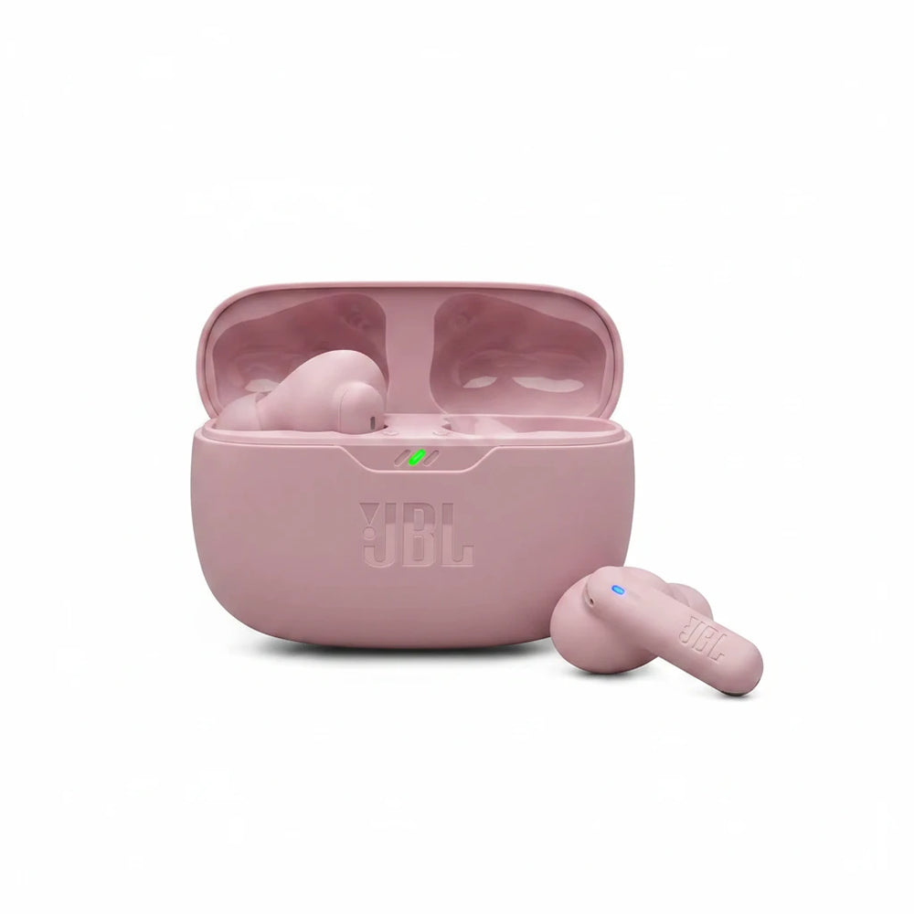 JBL Wave Beam 2 Adaptive Noise Cancelling with Smart Ambient True Wireless Earbuds, Deep Bass, Comfort Fit, 40H Battery, Hands-Free + VoiceAware, Water and Dust Resistant - JBLWBEAM2PIK, Pink