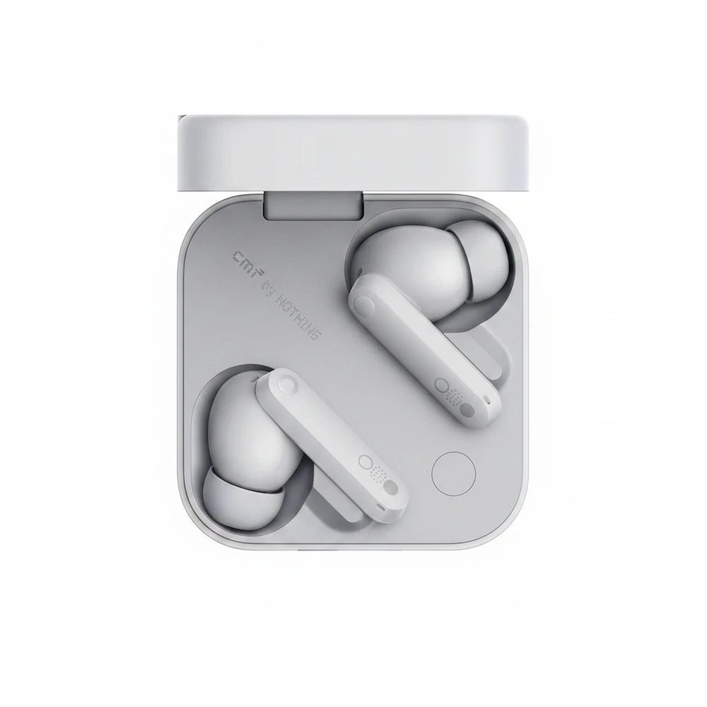 CMF by Nothing Buds Pro 2 Wirelesss earphones with HiFi sound, 50 dB Smart Active Noise Cancellation, 6 HD mics and Spatial Audio, 2025 - Light Grey