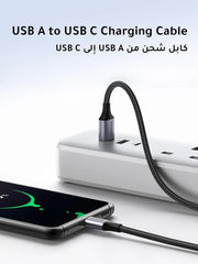 UGREEN Type C Cable 1M，Braided 18W USB A to USB C Fast Charging Cable