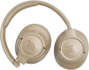 JBL Tune 730BT Wireless Over-Ear Bluetooth Headphones - Pure Bass, 76H Battery, Dual Mics, Multi-Point, Foldable - Beige