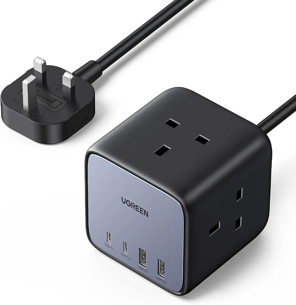 UGREEN 7-in-1 Power Strip 65W GaN Nexode Charging Station with 3 AC Outlets