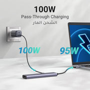 UGREEN USB C Hub 5 in 1 100W PD, HDMI 4K30Hz Adapter, 3 USB A Data Ports