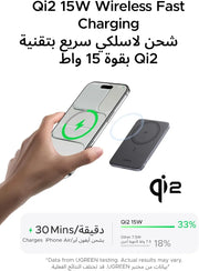 UGREEN MagSafe Power Bank 5000mAh Ultra-Slim Qi2 15W Wireless Charging