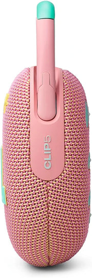 JBL Clip 5 Ultra-Portable Waterproof Bluetooth Speaker with 12-Hour Playtime and Auracast - Pink
