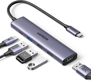 UGREEN USB C Hub 5 in 1 100W PD, HDMI 4K30Hz Adapter, 3 USB A Data Ports