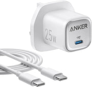 Anker 25W USB C Plug, Supports PPS Fast Charging for for iPhone 17/16/16 Pro/16 Pro Max/15, Samsung Galaxy S25/S24/Z Fold/Z Flip/Tab 