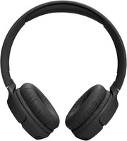 JBL Tune 520BT Wireless On-Ear Headphones, Pure Bass Sound, 57H Battery with Speed Charge, Hands-Free Call + Voice Aware, Multi-Point Connection, Lightweight and Foldable - Black, JBLT520BTBLKEU