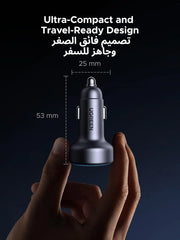 UGREEN Car Charger Fast Charging 30W 3Ports 2USB C+USB A Power Car Adapter