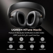 UGREEN Max5C Headphones Wireless Active Noise Cancelling Over-ear 