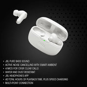 JBL Wave Beam 2 Adaptive Noise Cancelling with Smart Ambient True Wireless Earbuds, Deep Bass, Comfort Fit, 40H Battery, Hands-Free + VoiceAware, Water and Dust Resistant - JBLWBEAM2PIK, Pink
