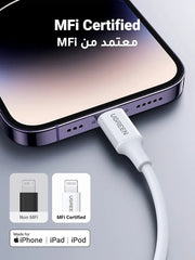 UGREEN Type C to Lightning Cable 1M, for Apple iPhone Charger Cable White