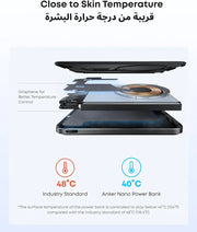 Anker Nano Power Bank, Ultra-Slim 5,000mAh Magnetic Battery Pack, Qi2 Certified 15W Max Ultra-Fast MagSafe-Compatible Portable Charger, PD 20W, Ergonomic Design, For iPhone 17/16/15/14/13 Only