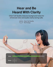 Belkin SoundForm Surround Bluetooth Over-Ear Headphones, Environmental Noise Cancelling Headphones, Wireless with 60H Playtime & Soft Ear Cups for iPhone, Galaxy, iPad, Travel, Home, or Office - Black