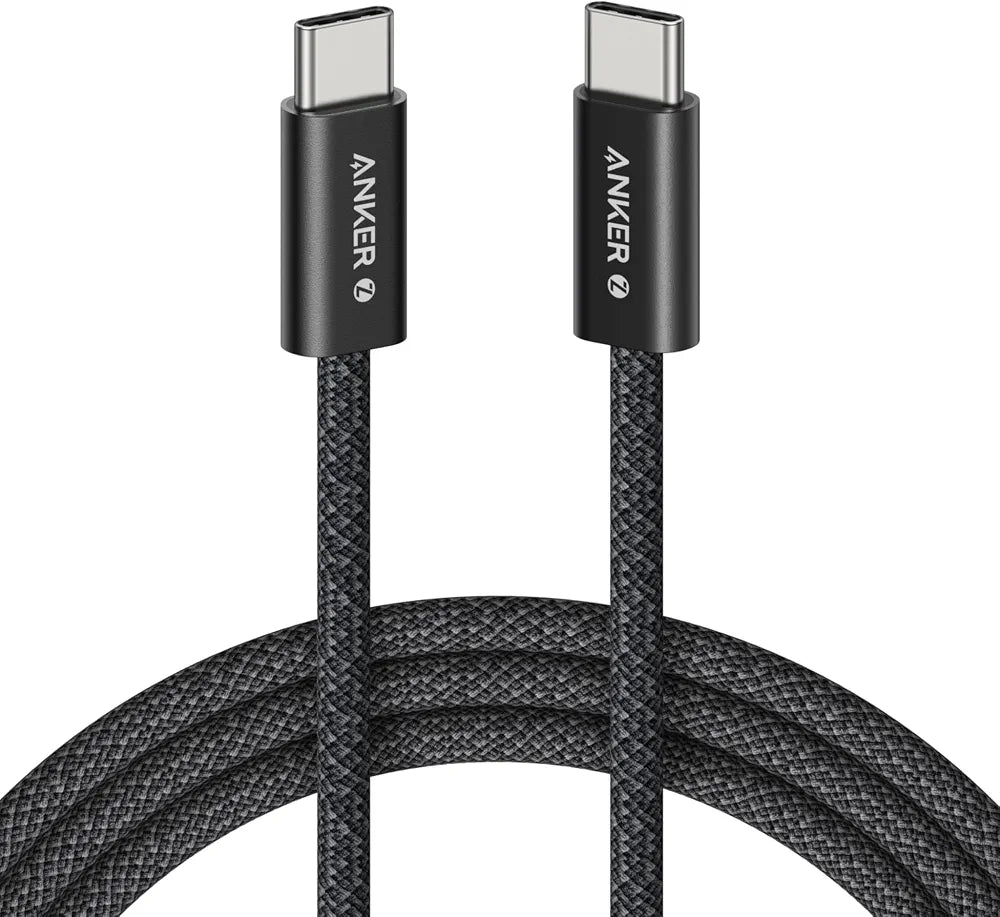 Anker Zolo USB C to USB C Cable, Braided and Dirt-Free Type C Fast Charging Cable, Slim Connector, for iPhone 17/16 Series, MacBook