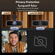 UGREEN 4K Webcam Autofocus Webcam Plug and Play Camera for Laptop/PC Grey
