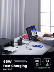 UGREEN 7-in-1 Power Strip 65W GaN Nexode Charging Station with 3 AC Outlets