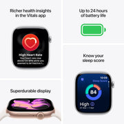 Apple Watch Series 11 GPS 42mm Smartwatch with Space Grey Aluminium Case with Black Sport Band S/M. Sleep Score, Fitness Tracker, Health Monitoring, Always-On Display, Water Resistant