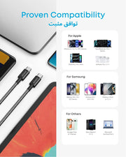 Anker USB C to USB C Cable, Type C 60W Fast Charging Cable  for iPhone 17/16 Series, iPad Mini 6 and More 