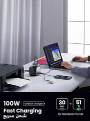 UGREEN 6-in-1 Power Strip 100W GaN Nexode Charging Station with 2AC Outlets