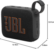 JBL GO 4 Ultra-Portable Bluetooth Speaker with Auracast, 15-Hour Playtime, and Sleek Black Design