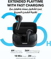Soundcore K20i by Anker, Semi-in-Ear Earbuds, Bluetooth Wireless, 36H Playtime, Fast Charge, Clear Sound, Comfortable Fit, ENC 2-Mic Clear Calls, Custom EQ, IPX5, Bluetooth 5.3, App Control 