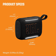 JBL Go 5 Ultra-Portable Bluetooth Speaker with Ambient Edge Lighting, IP68 Waterproof, 10H Playtime, and Auracast