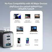 Anker 735 Charger , PPS 3-Port Fast Compact USB C Charger for MacBook Pro/Air, iPad Pro, Galaxy S26/S25/S24, Dell XPS 13, iPhone 17/16/15, Huawei, Xiaomi, Redmi, Vivo, Oppo
