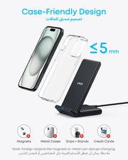 Anker 313 Wireless Charger , Qi-Certified for iPhone 17/17/17 Pro/17 Pro Max/15/14/13, 10W Fast-Charging Galaxy S23 S22 S21