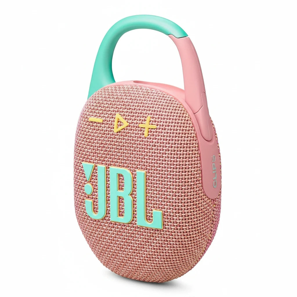 JBL Clip 5 Ultra-Portable Waterproof Bluetooth Speaker with 12-Hour Playtime and Auracast - Pink