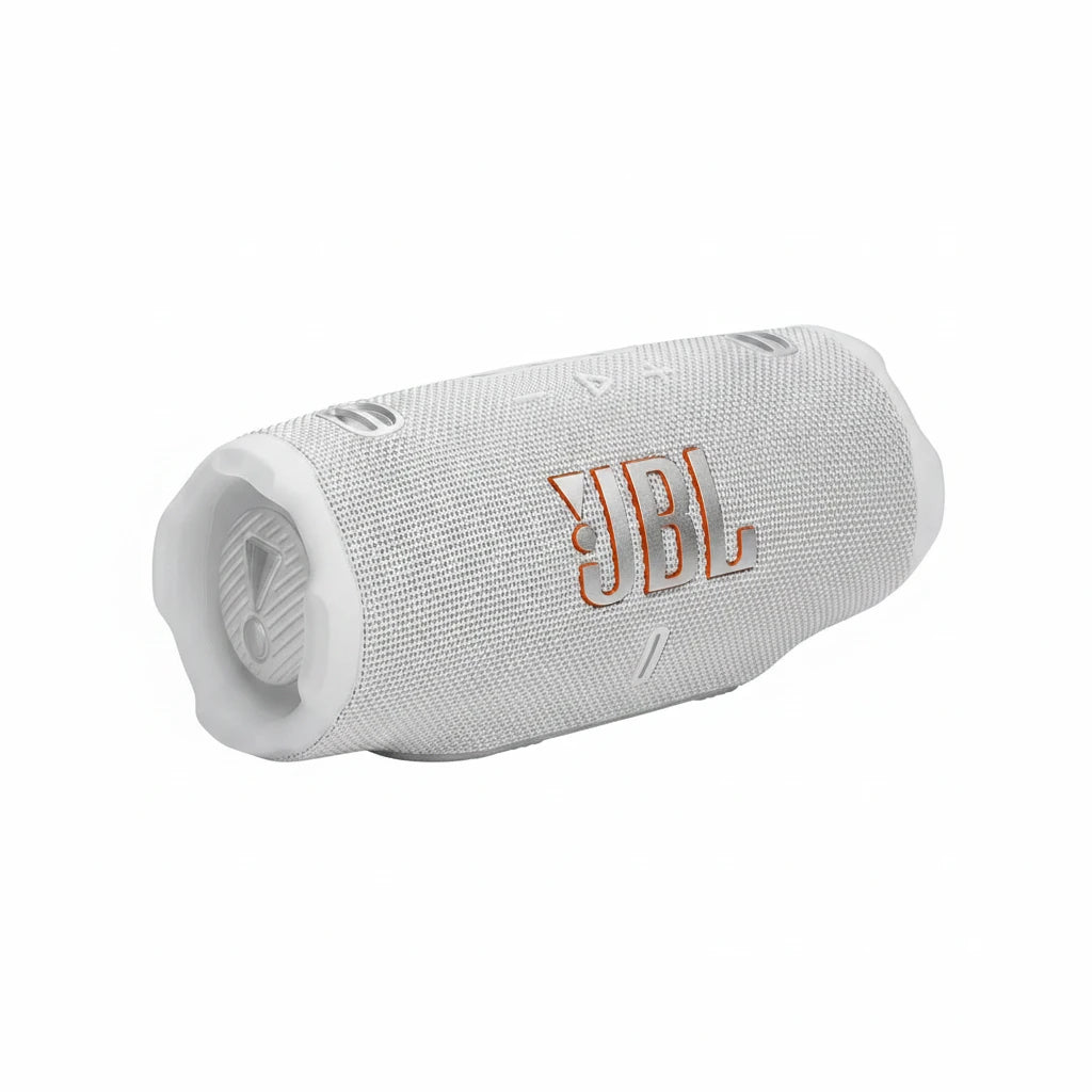 JBL Charge 6 Portable Waterproof Bluetooth Speaker with Power Bank and 28-Hour Battery - White