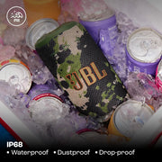 JBL Grip Compact Bluetooth Speaker, JBL Pro Sound with AI Sound Boost, IP68 Waterproof and Dustproof, Ambient Light, Up to 14 Hours Playback, Auracast Multi-Speaker, JBL Portable App, Squad
