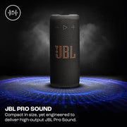 JBL Grip Compact Bluetooth Speaker, JBL Pro Sound with AI Sound Boost, IP68 Waterproof and Dustproof, Ambient Light, Up to 14 Hours Playback, Auracast Multi-Speaker, JBL Portable App, Black